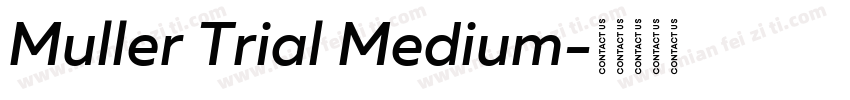 Muller Trial Medium字体转换